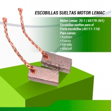 2 Uds. ESCOBILLA MOTOR LEMAC (65179-302) Y (65179-341)  INTERIOR